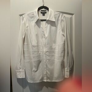 Style & Co. Collared V-Neck White Button Down Shirt. Size 16.